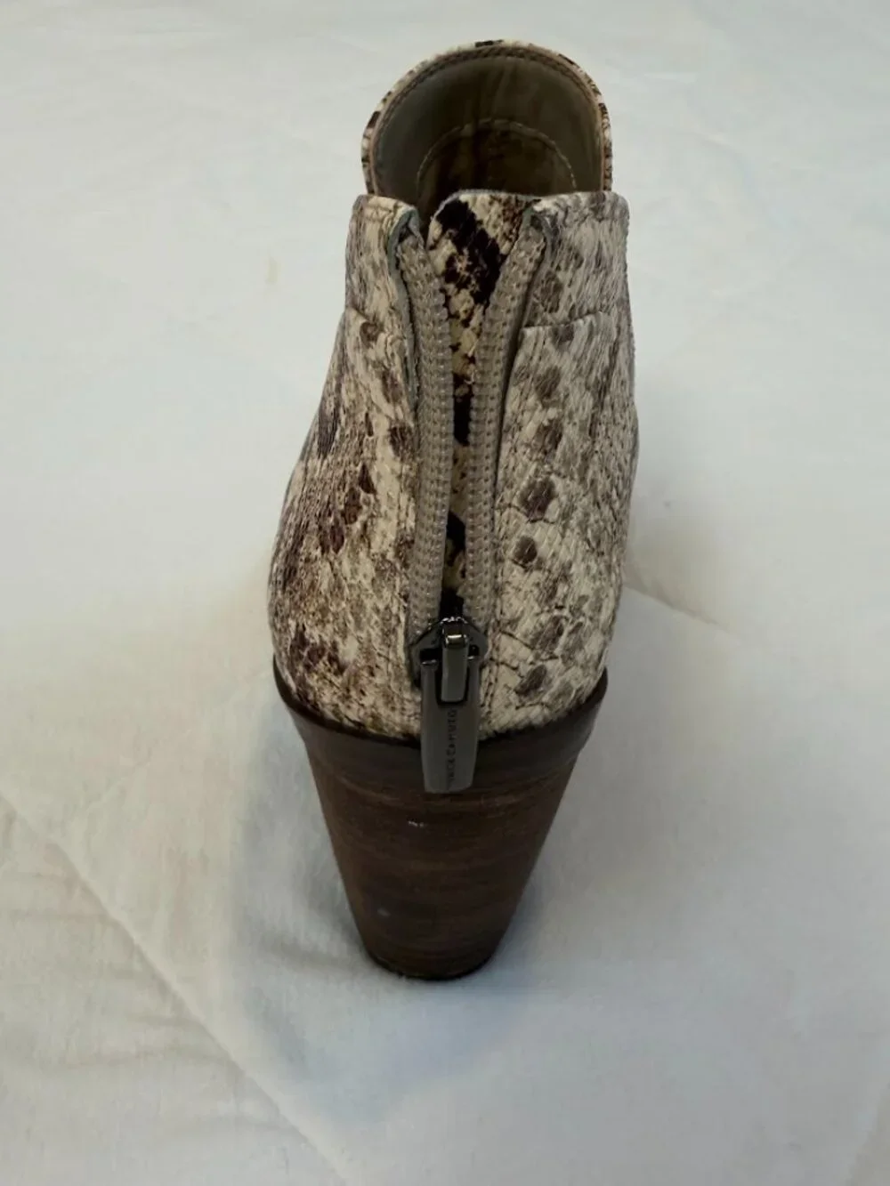 Dolce Vita Snake Print Western‎ Booties – Size 6.5 – Neutral Brown/Cream